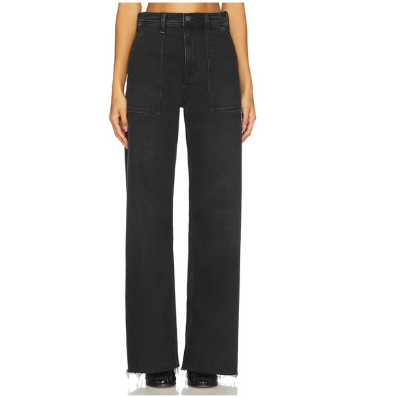 pistola Denim - PISTOLA NWT Evereve Penny Utility High Rise Wide Leg Black Denim Collins // 24